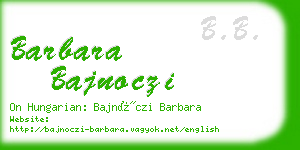 barbara bajnoczi business card